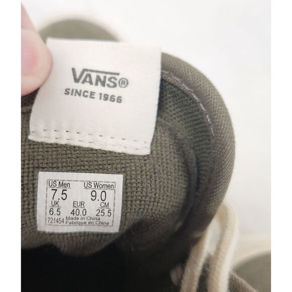 Vans Sk8 Hi Green Canvas Suede Sneakers Mens 7.5 Womens 9 Skate Streetwear main image 10